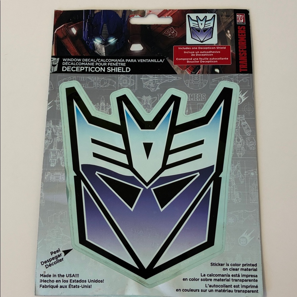 New Official TRANSFORMERS DECEPTICON Shield CAR STICKER DECAL NWT